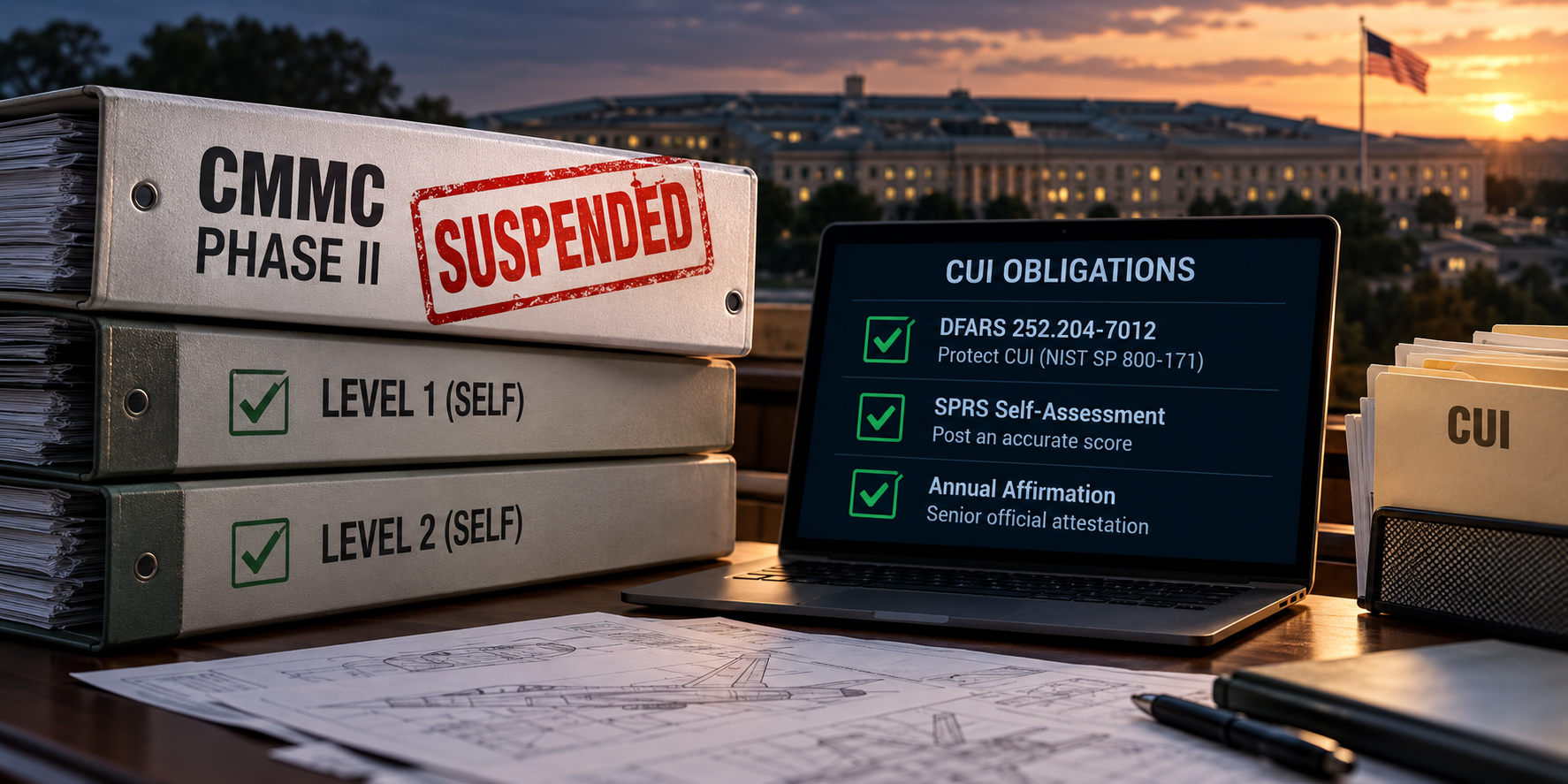 CMMC Phase II Suspension, CUI Obligations Remain