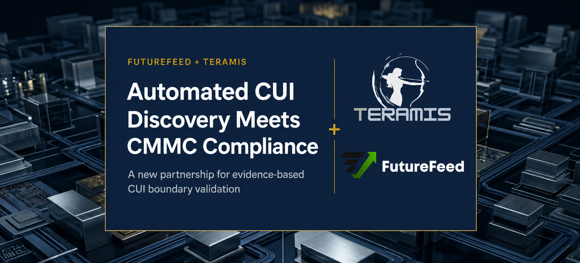 Teramis and FutureFeed partnership for automated CUI discovery and evidence-based CMMC boundary validation.