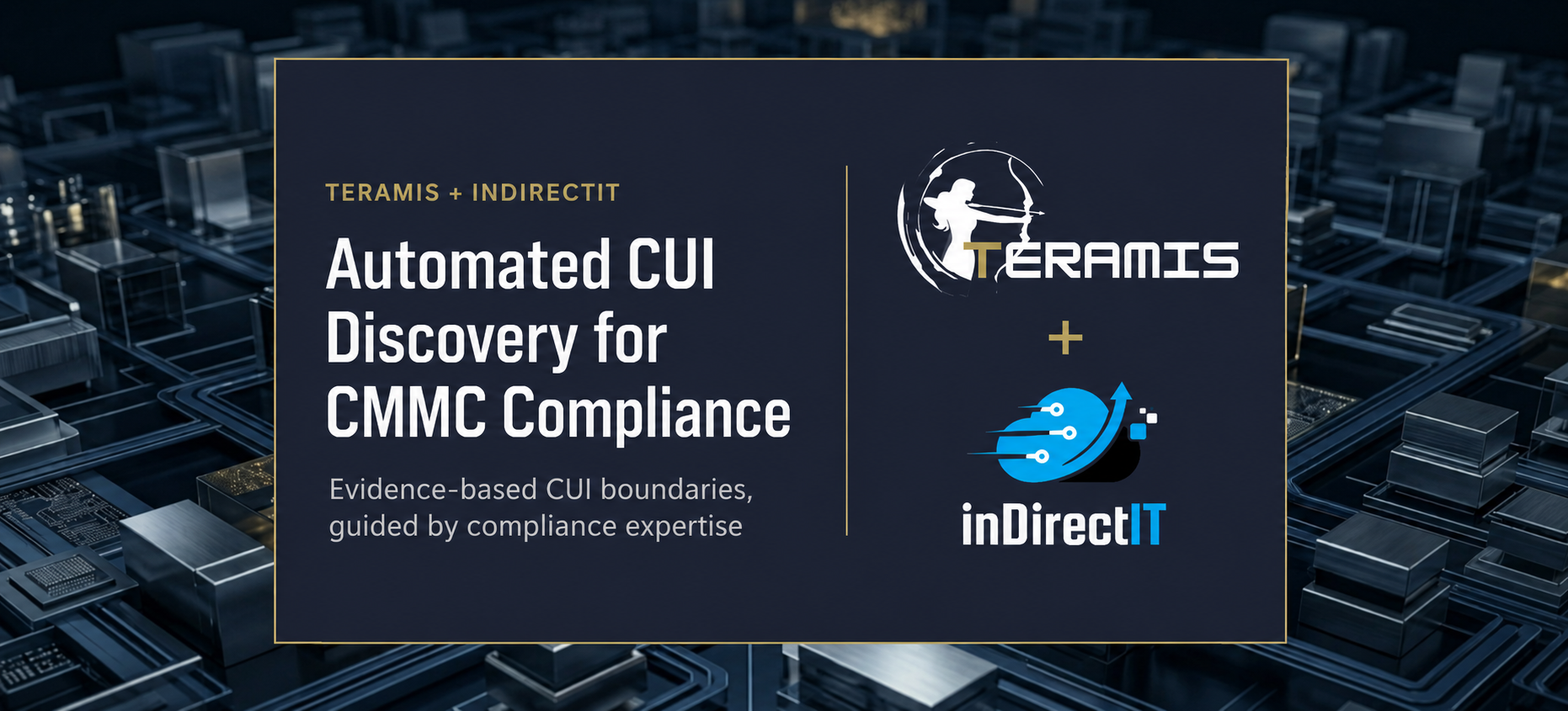 Teramis and inDirectIT partnership for automated CUI discovery, evidence-based CUI boundary validation, and CMMC compliance.